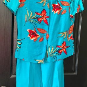 HAWAII PRINT TOP AND PANT SET 6 P